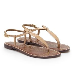 Sam Edelman Gigi T-Strap Patent Leather Sandals 8